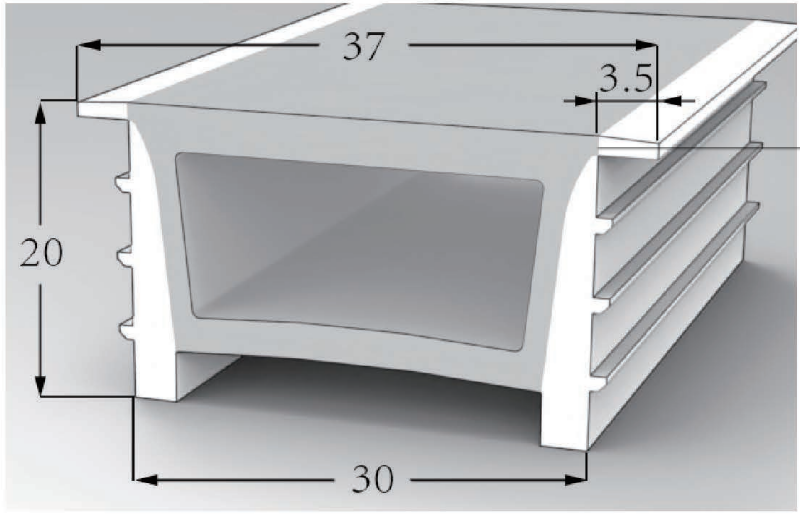 3020 Top View Silicone Neon Flex Sleeve for 15mm PCB