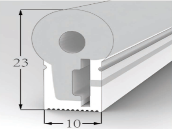 1023 Top View Silicone Neon Flex Sleeve for 10mm PCB