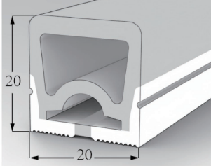 2020 Top View Silicone Neon Flex Sleeve for 10/12mm PCB