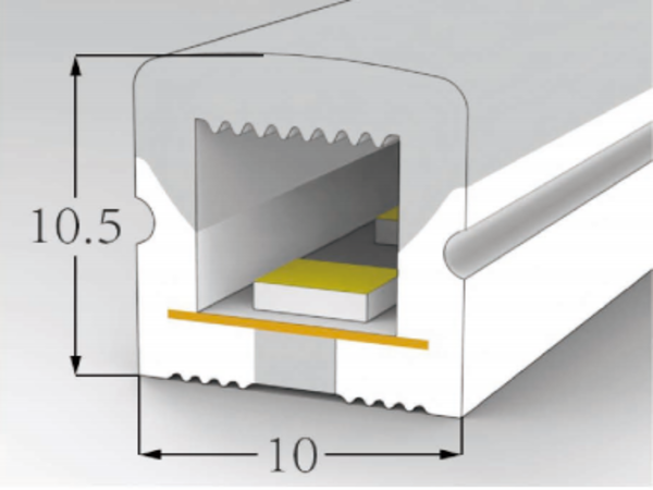 1010 Top View Silicone Neon Flex Sleeve for 8mm PCB