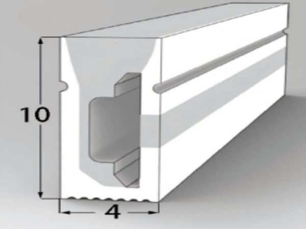 0410 Top View Silicone Neon Flex Sleeve for 5/6mm PCB