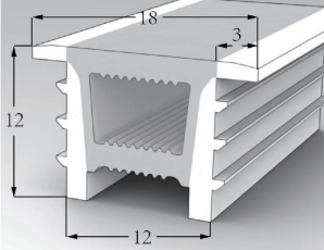 1212 Top View Silicone Neon Flex Sleeve for 8mm PCB