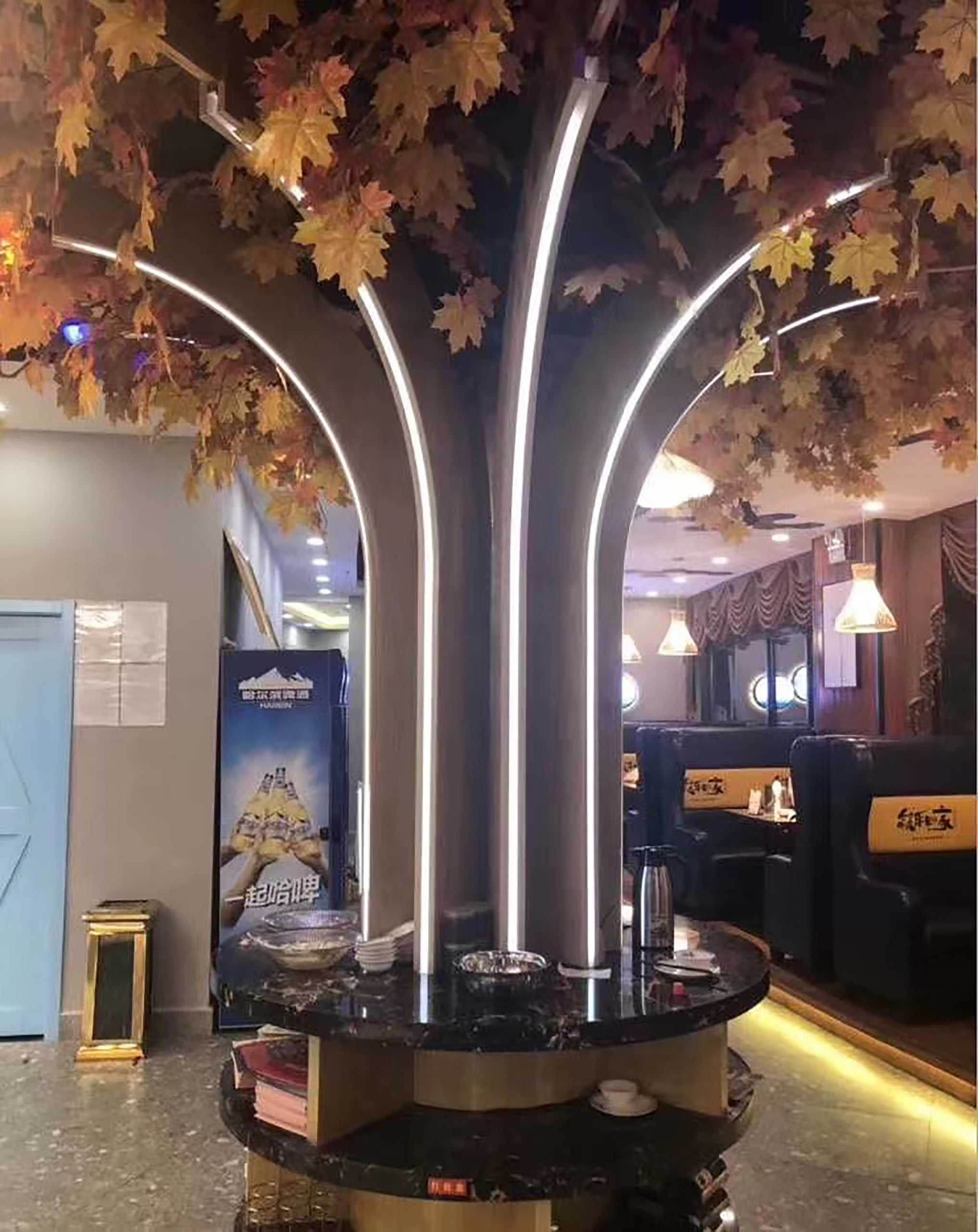 Close-up of flexible silicone neon flex material