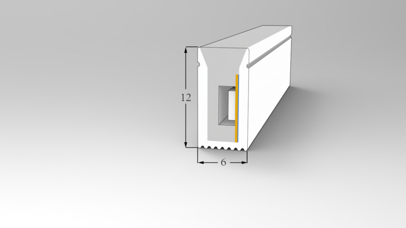 0612 Top View Silicone Neon Flex Sleeve for 8mm PCB