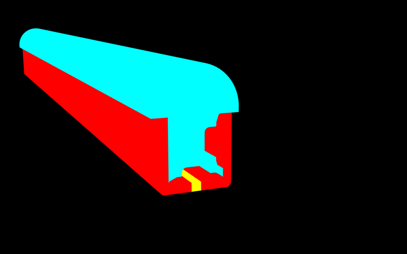 1525 Top View Silicone Neon Flex Sleeve for Front 8 / Side 10mm PCB