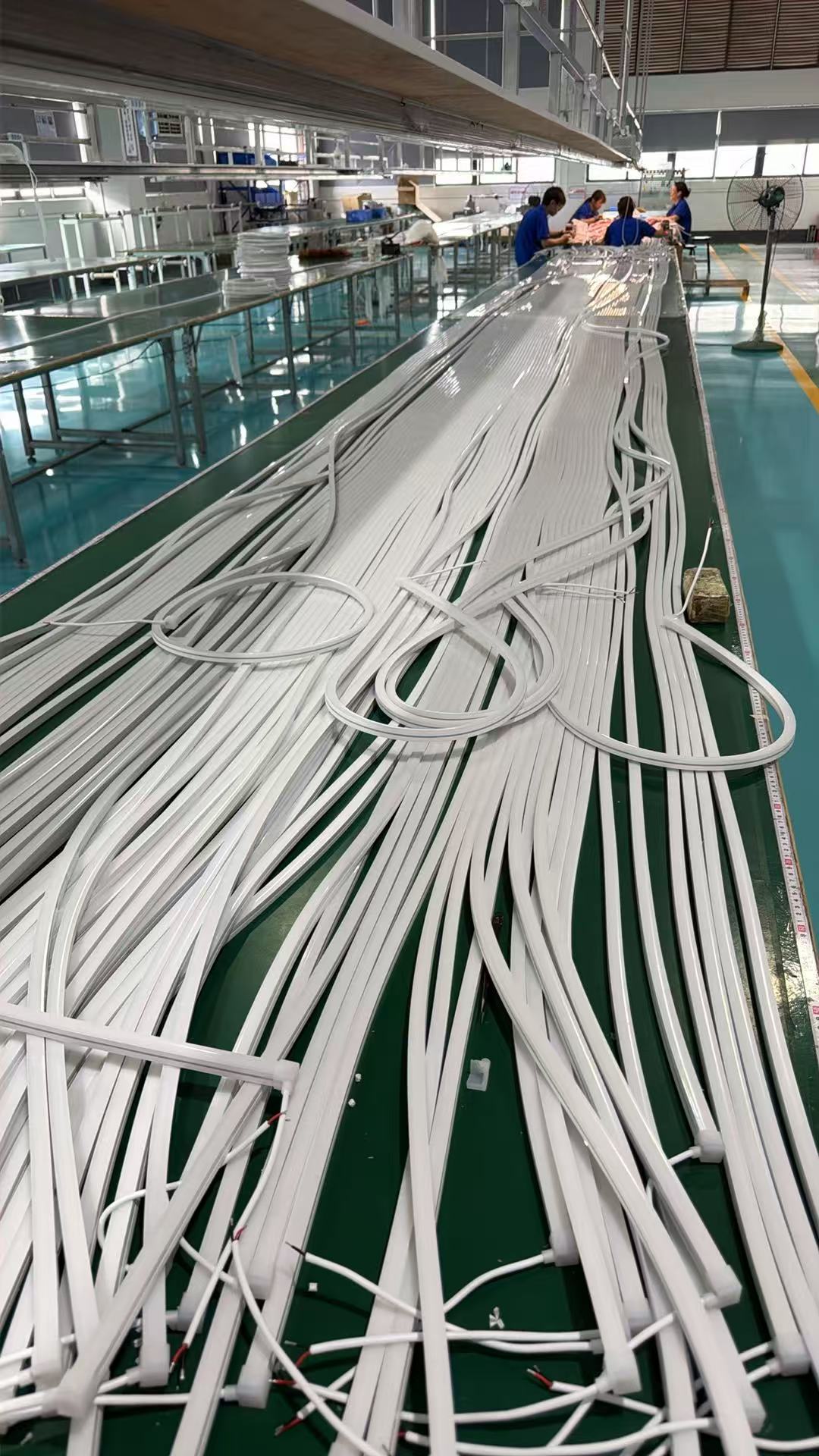 Industrial silicone extrusion line for LED neon flex