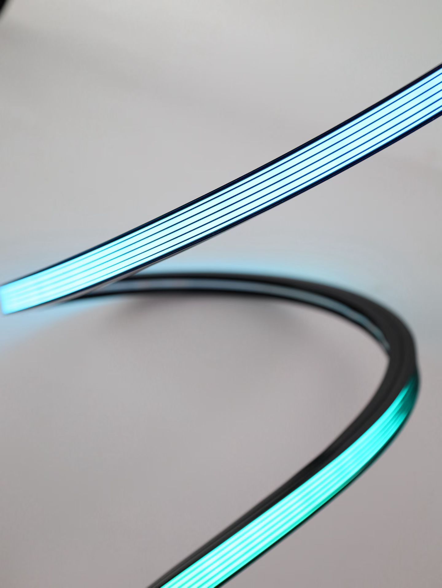 LED neon rope light cuttable segment structure close-up